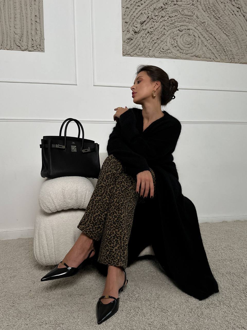 A Sweater Suit Women's Loose Lengthened Cardigan Split Dress free delivery