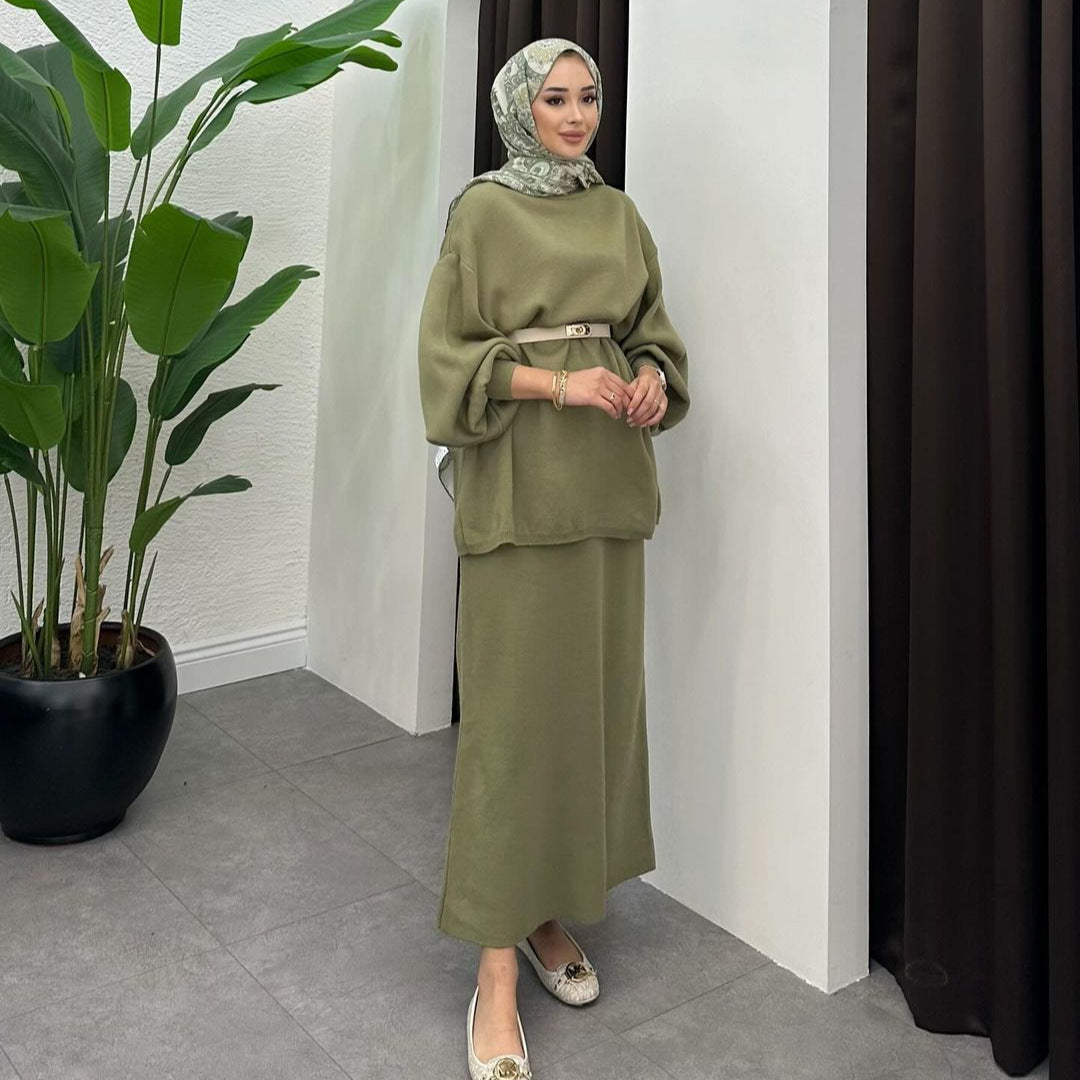 A Top A- Line Skirt Two-piece Set free delivery