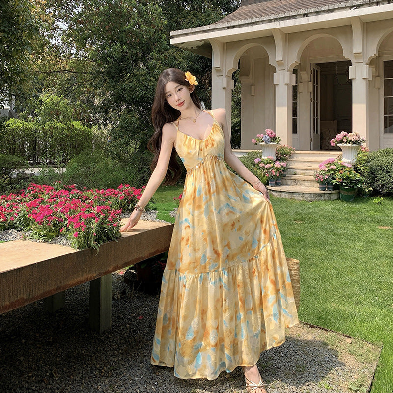 Fairy Ruffled Spaghetti Straps Dress free delivery