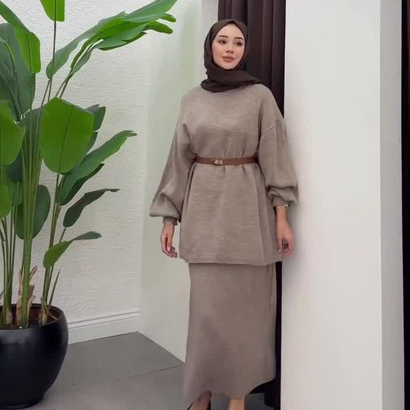 A Top A- Line Skirt Two-piece Set free delivery