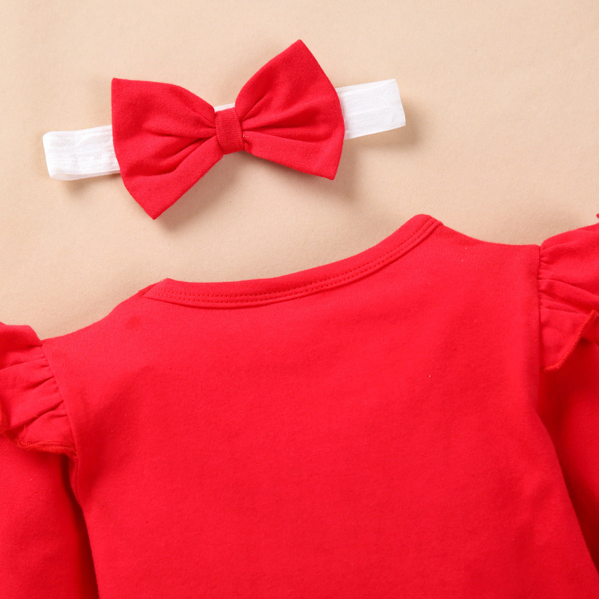 Elk Flying Sleeve Romper Suspender Dress free delivery