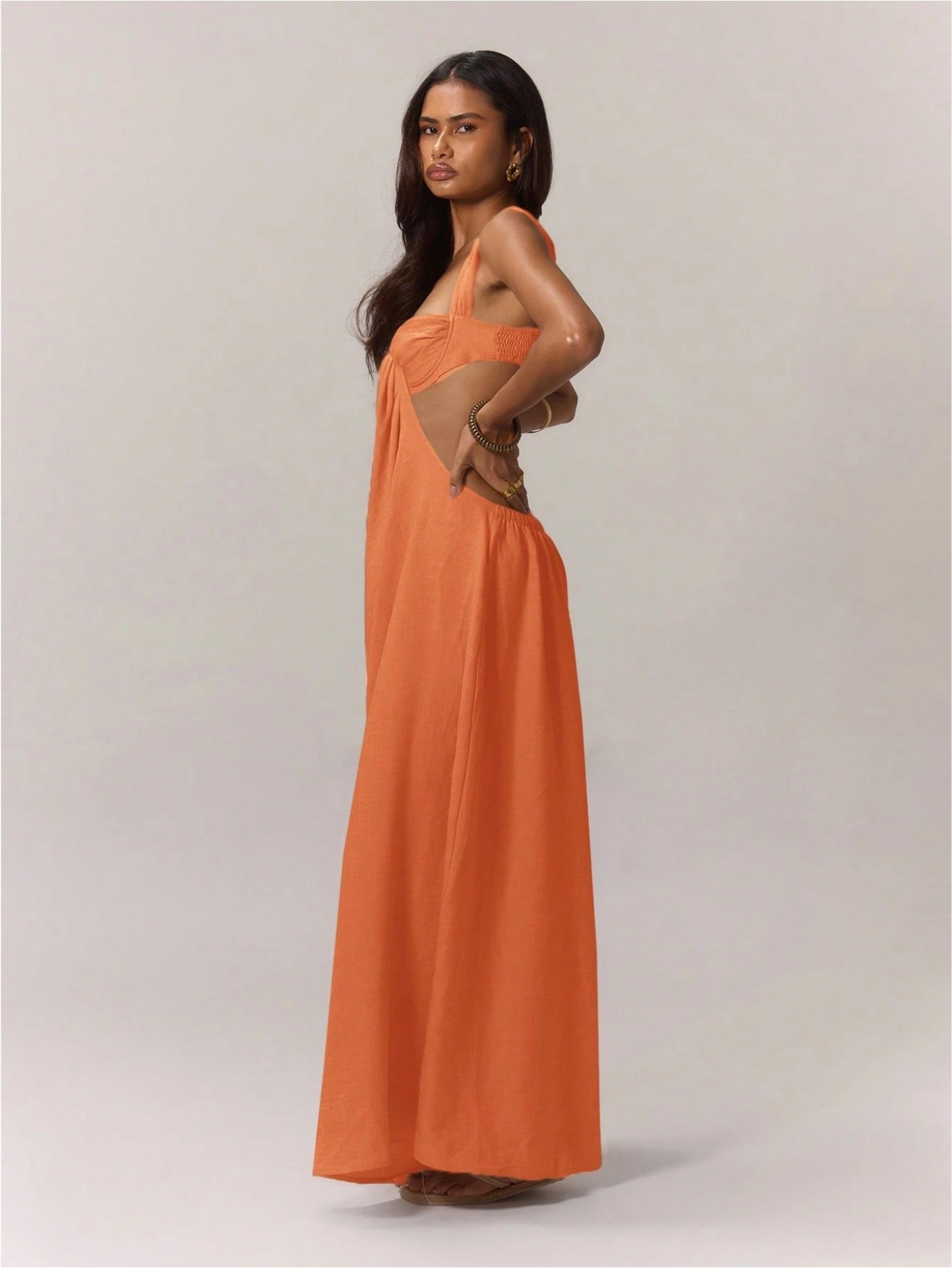 A European And American Leisure Tied Spaghetti-strap Trendy Jumpsuit free delivery