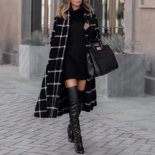 A Plaid wool coat free delivery