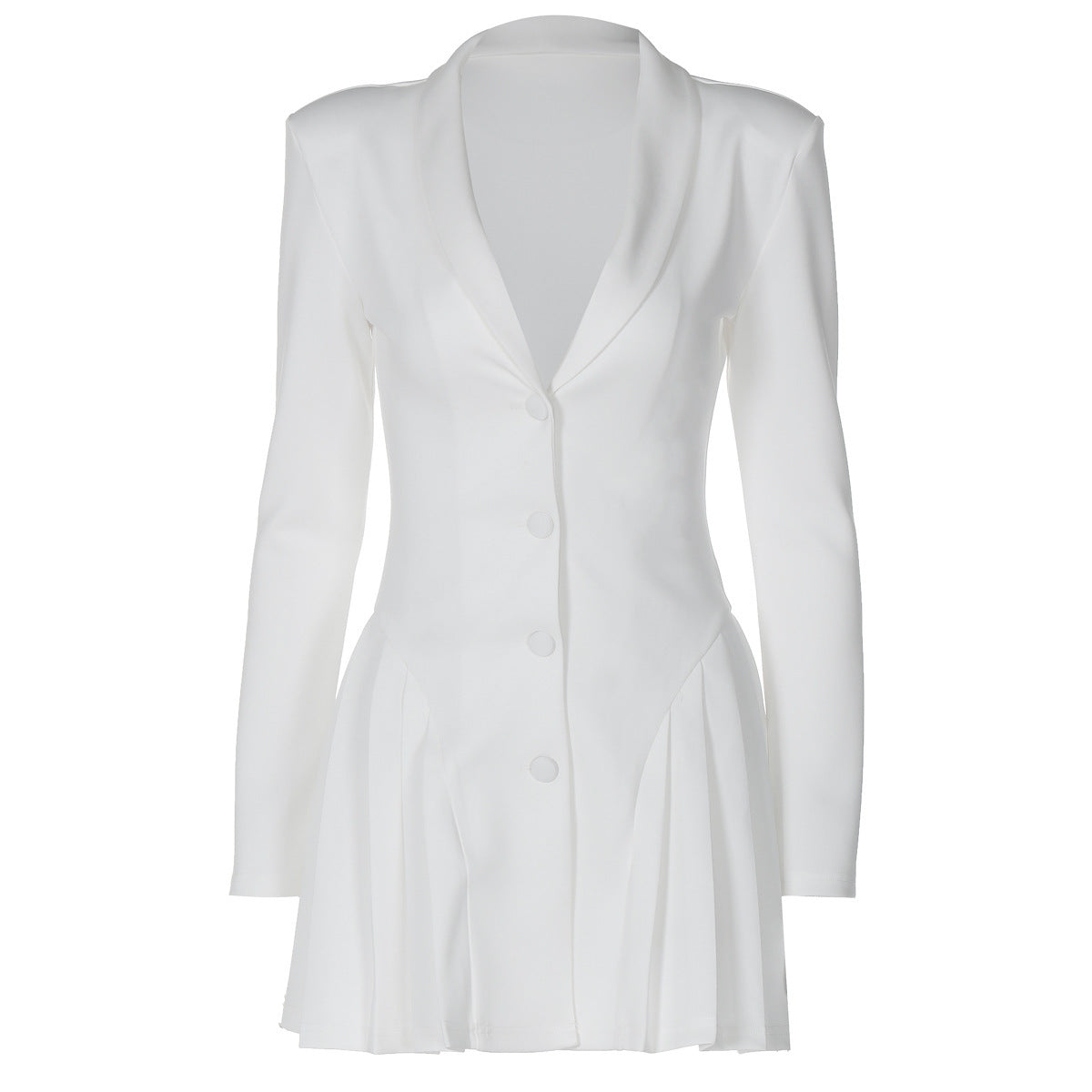 A Deep V Cardigan Short Ruffled Dress - Women's Elegant Fashion with Free Delivery