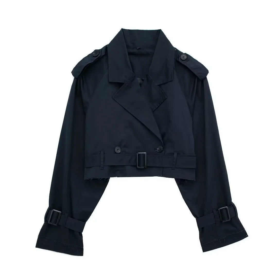 A European And American Style Women's Short Cut Windbreaker free delivery