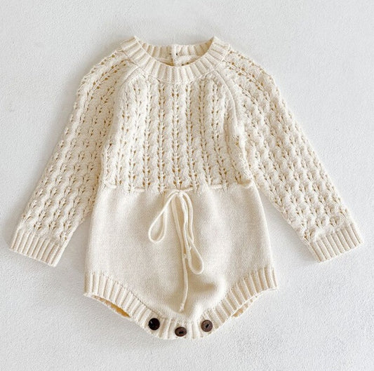 Girl Baby Knitted Hollow Waist Girdle Long Sleeves Harpy Dress Triangle free delivery