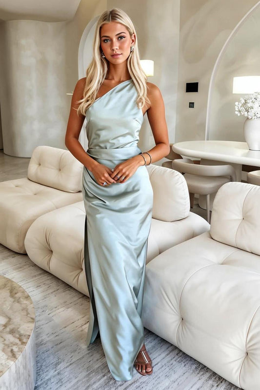 A Women's Solid Color Graceful And Fashionable Dress free delivery