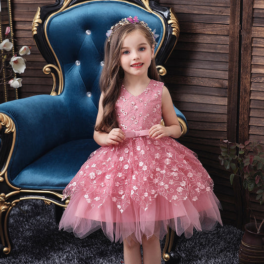 Clothing Baby Girls Middle And Small Children Kindergarten Dresses free delivery