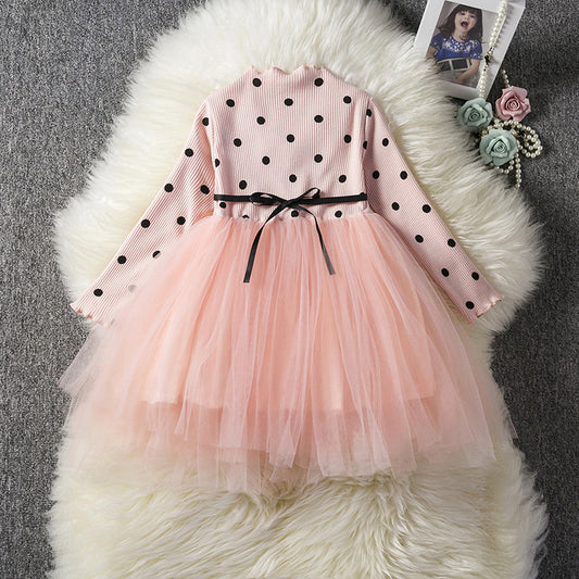 Baby Girls Spring Winter Long Sleeve Tutu Lace Dresses Infantil Newborn 1st Birthday Party Clothes Christening Gown Casual Wear free delivery