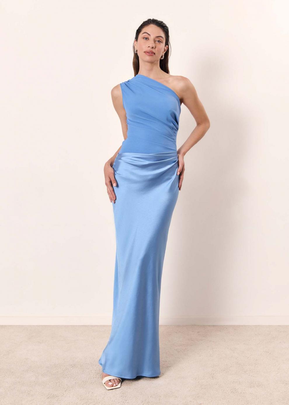 A Crossbody Pleated Satin Skirt - Elegant Women's Fashion with Free Delivery