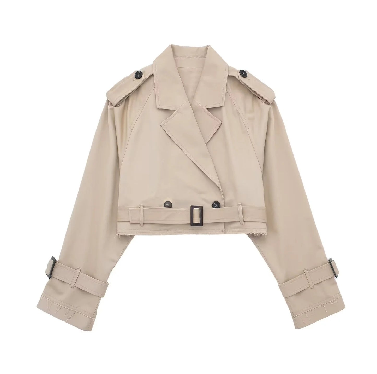A European And American Style Women's Short Cut Windbreaker free delivery
