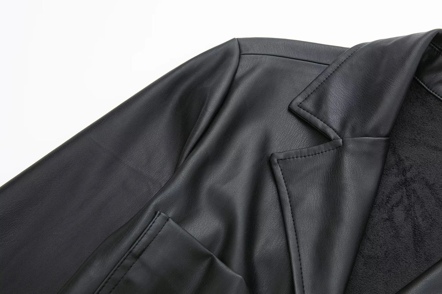 A Faux Leather Belt Decorative Jumpsuit free delivery