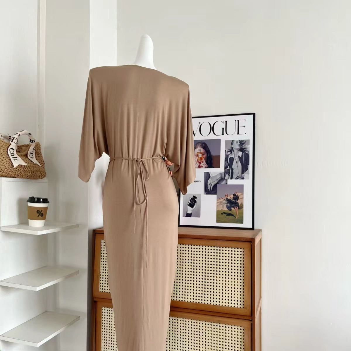 Summer Lazy Dress French Elegant Knitted Dress free delivery