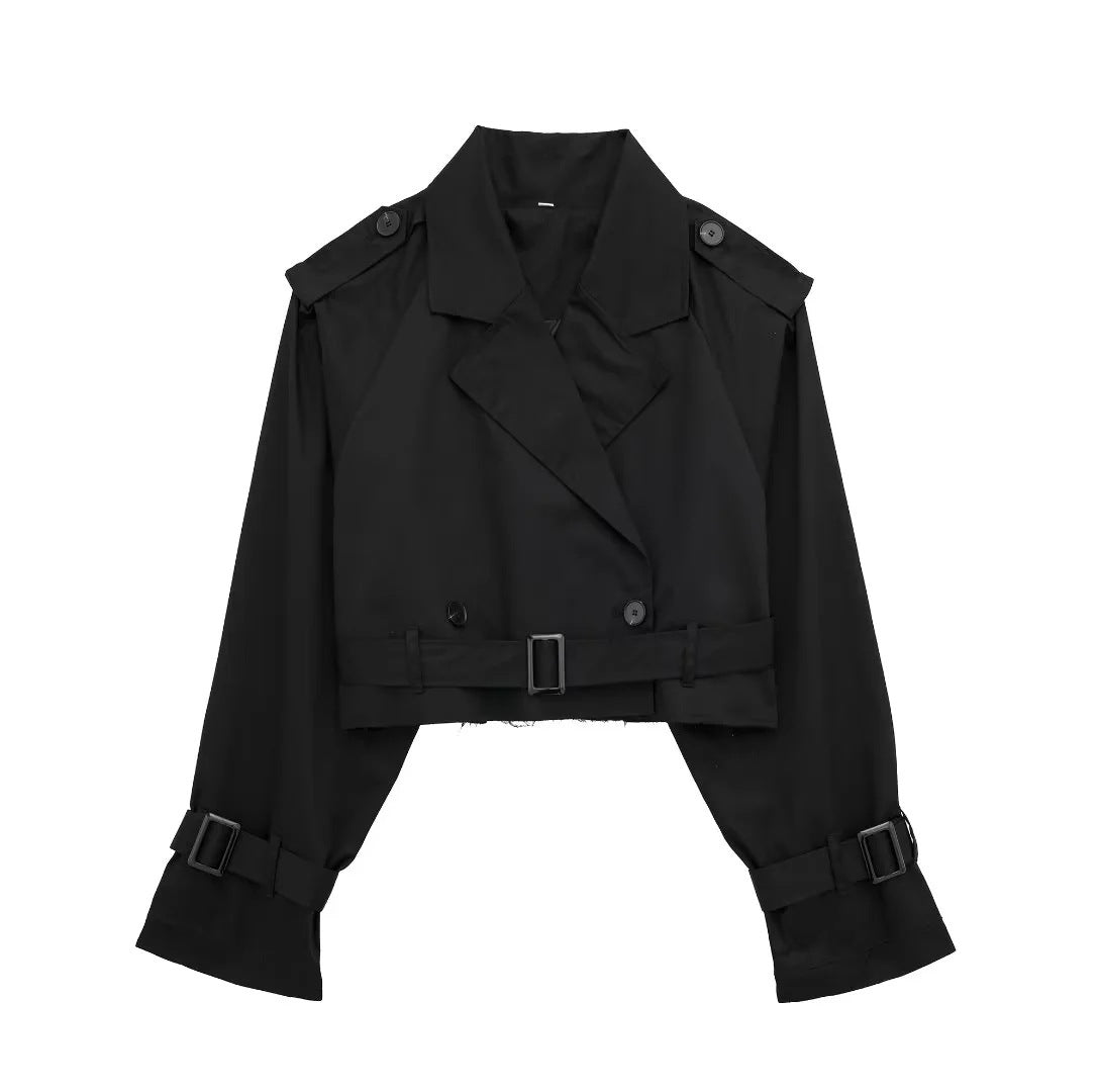 A European And American Style Women's Short Cut Windbreaker free delivery