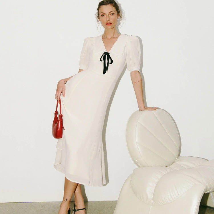 A High Sense Anti-aging Elegant Slim Fit Midi A- Line Skirt free delivery