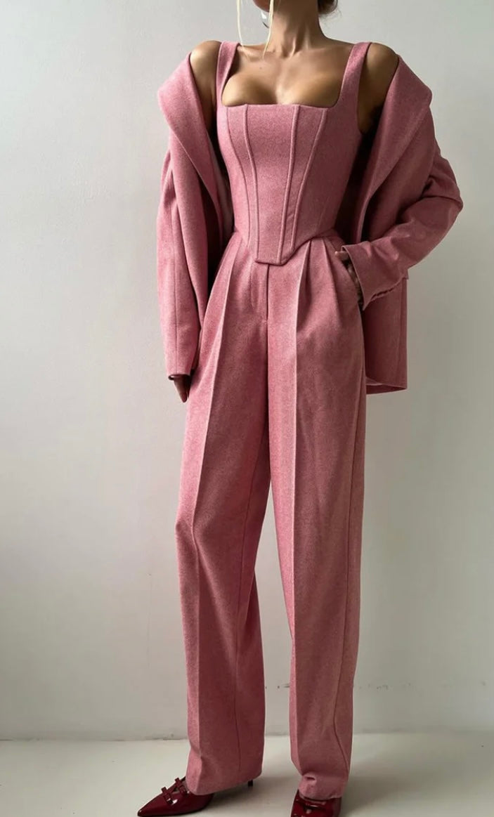 A Business Women's Suit Set - Elegant Blazer + Skirt + Pants Three-Piece | Free Delivery