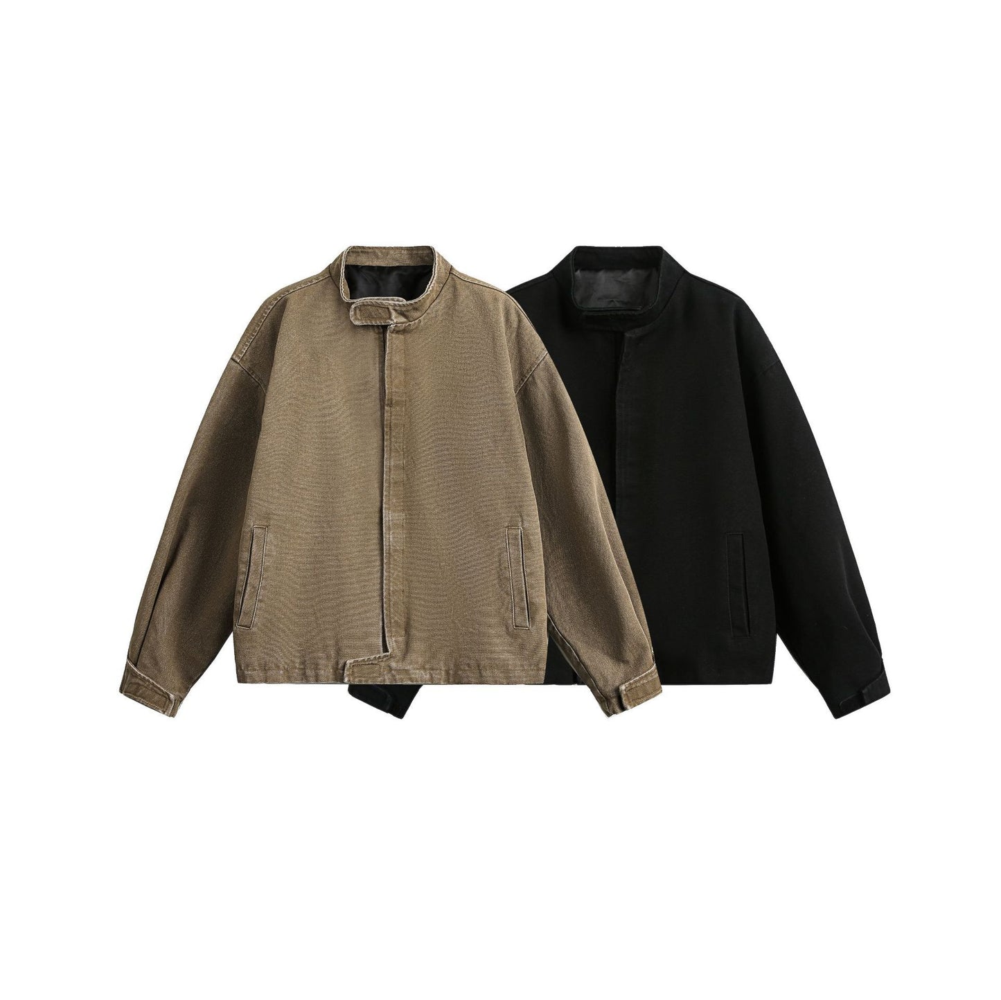 American Retro Simple Loose Padded Shoulder Jacket