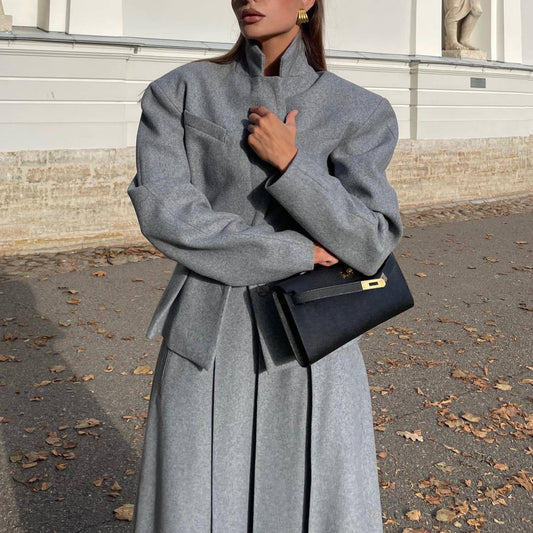 A Fashion Waist-controlled Small Suit A- Line Skirt Two-piece Suit free delivery