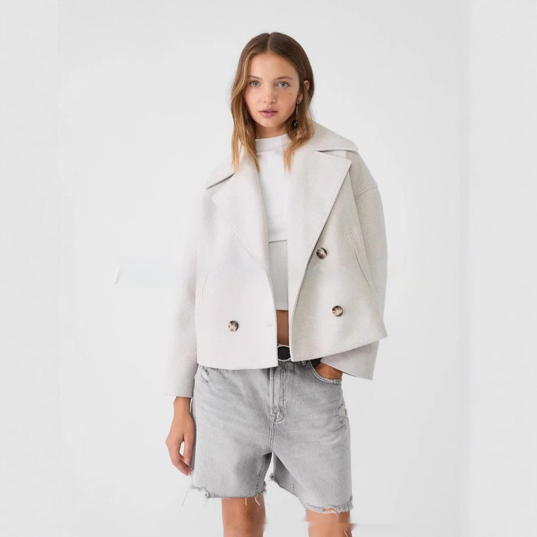 Foreign Trade European And American Women's Clothing Long Sleeve Coat Overcoat free delivery