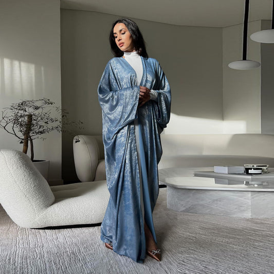 A Muslim Fashion Bronzing Robe Abaya Outer Wear free delivery