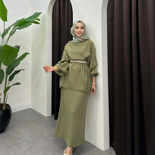 A Top A- Line Skirt Two-piece Set free delivery