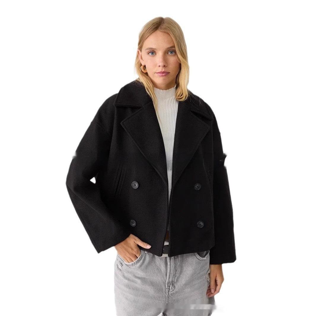 Foreign Trade European And American Women's Clothing Long Sleeve Coat Overcoat free delivery