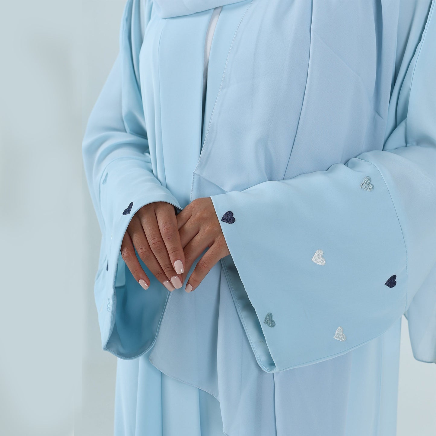 A Dubai Love Embroidered Elegant Cardigan Robe - Luxury Women's Fashion with Free Delivery