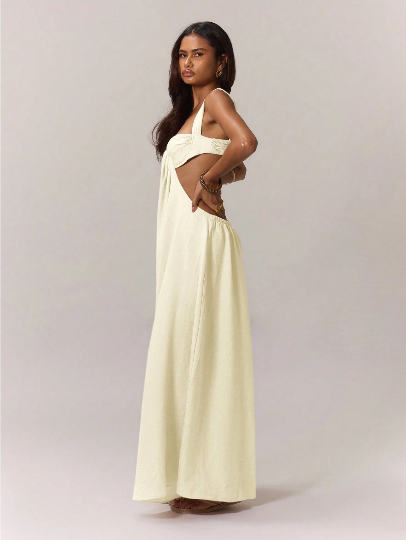 A European And American Leisure Tied Spaghetti-strap Trendy Jumpsuit free delivery