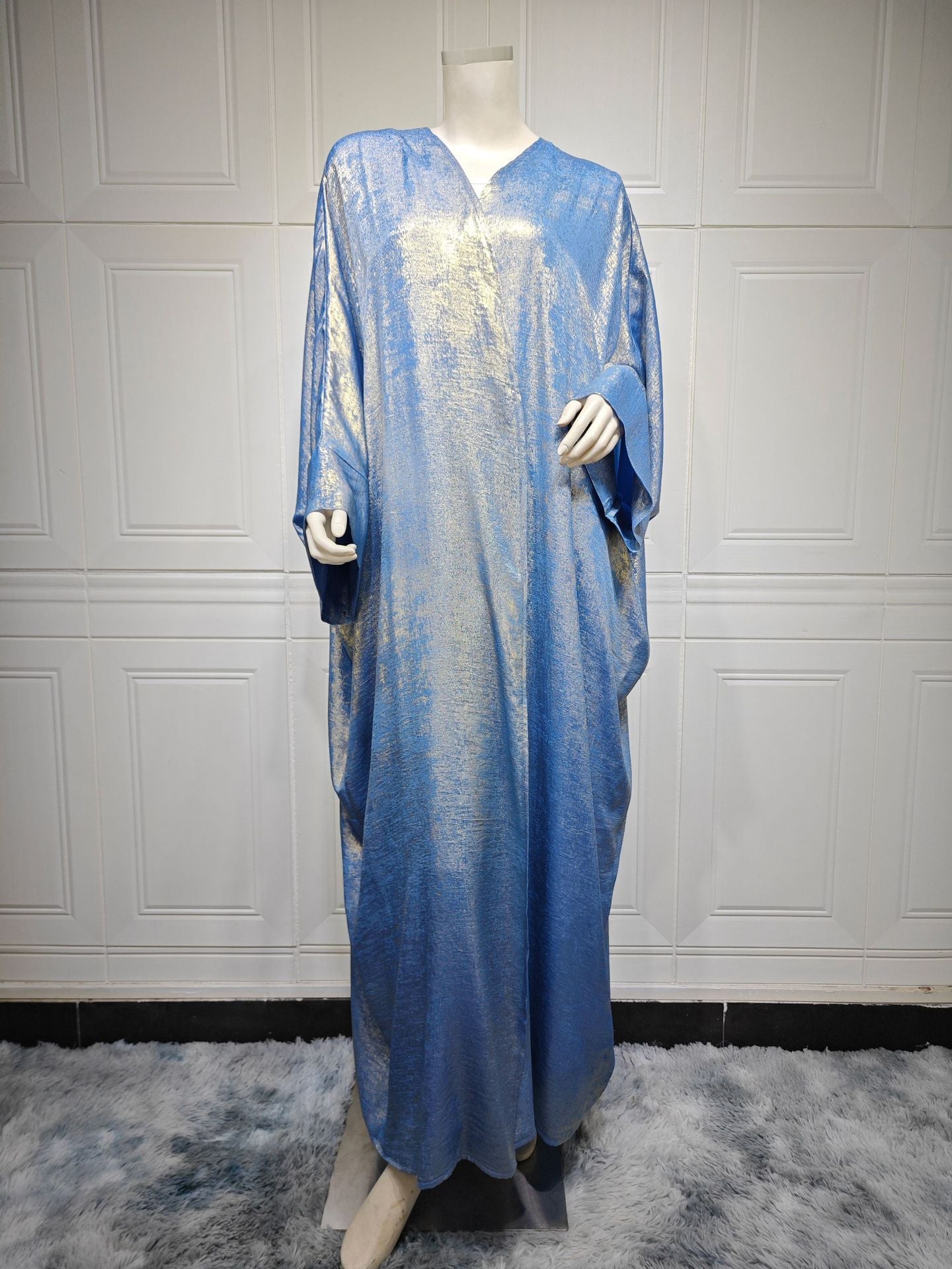 A Muslim Fashion Bronzing Robe Abaya Outer Wear free delivery