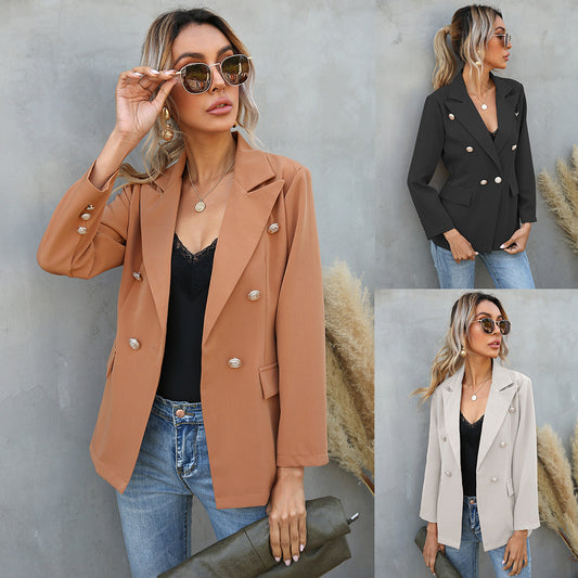 A Lapel Button Small Suit Long Sleeve Jacket free delivery