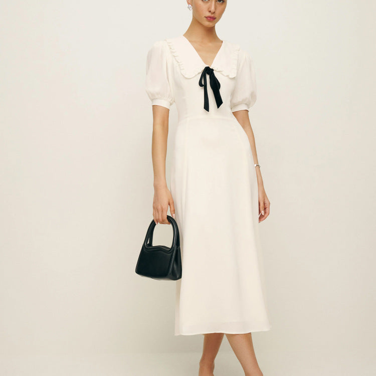 A High Sense Anti-aging Elegant Slim Fit Midi A- Line Skirt free delivery