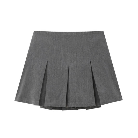 European And American Suit Pleated Skirt A- Line Sweet free delivery