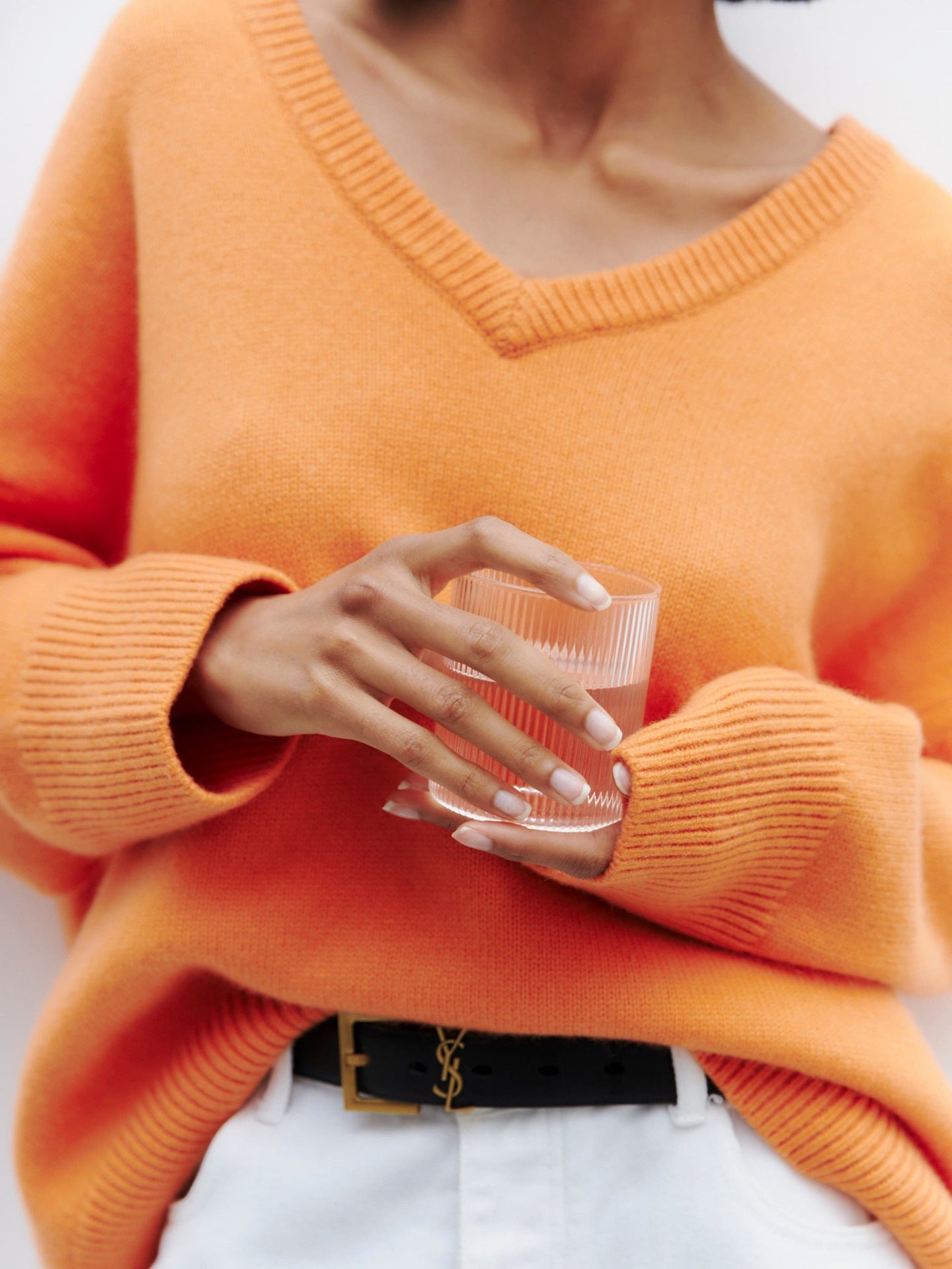 A Internet Hot Sweater V-neck Loose Long Sleeve free delivery
