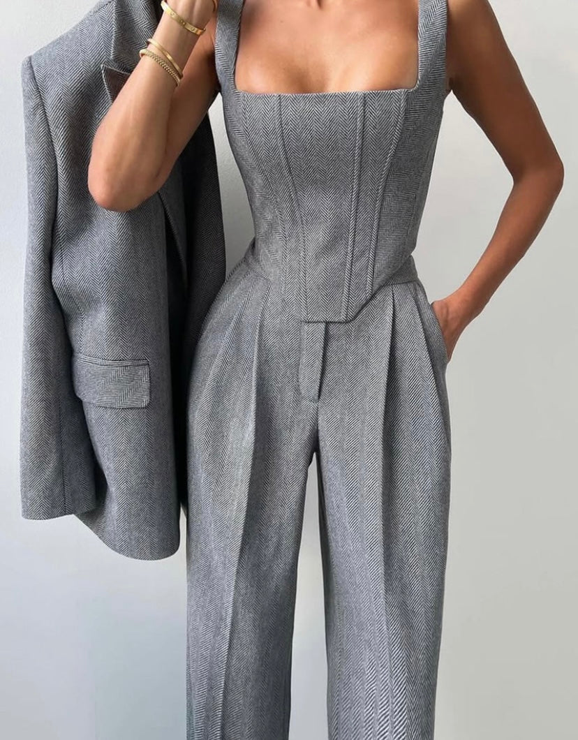 A Business Women's Suit Set - Elegant Blazer + Skirt + Pants Three-Piece | Free Delivery