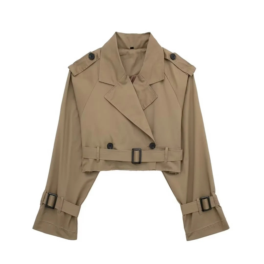 A European And American Style Women's Short Cut Windbreaker free delivery