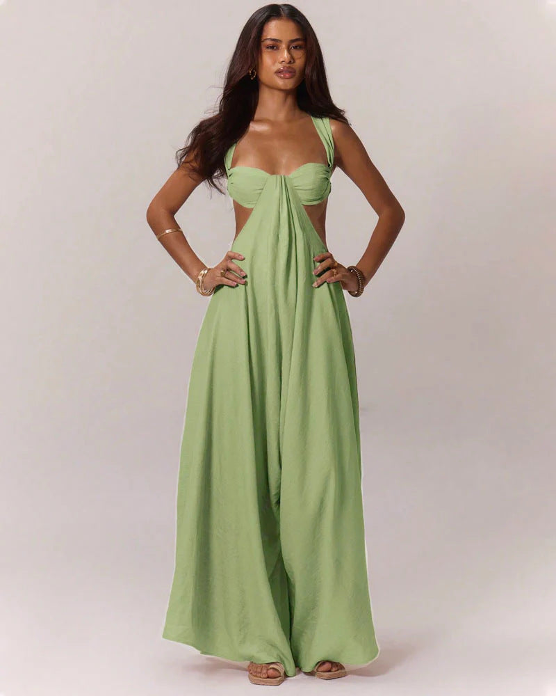 A European And American Leisure Tied Spaghetti-strap Trendy Jumpsuit free delivery
