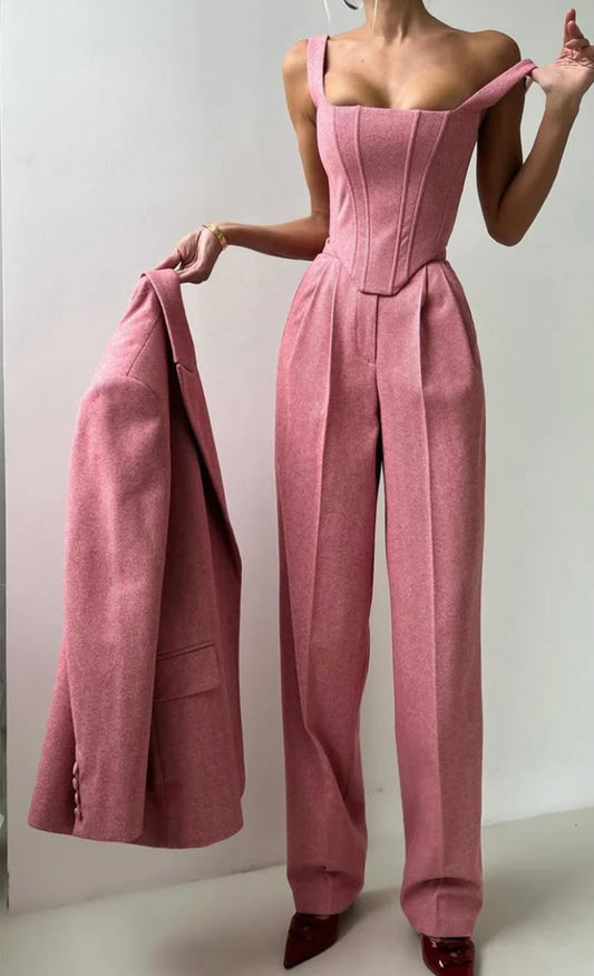 A Business Women's Suit Set - Elegant Blazer + Skirt + Pants Three-Piece | Free Delivery