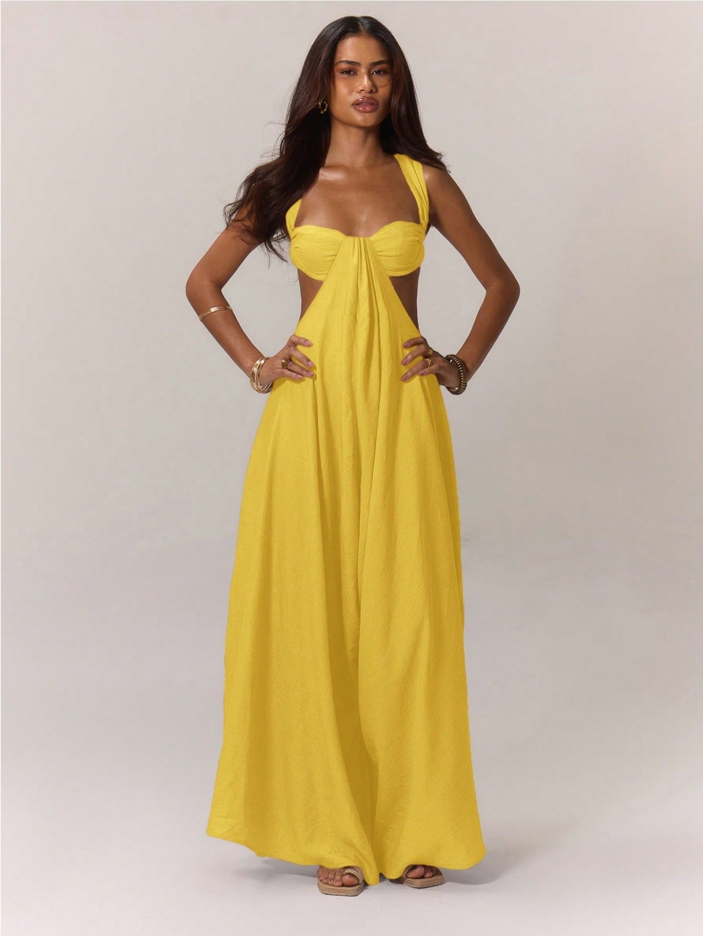 A European And American Leisure Tied Spaghetti-strap Trendy Jumpsuit free delivery