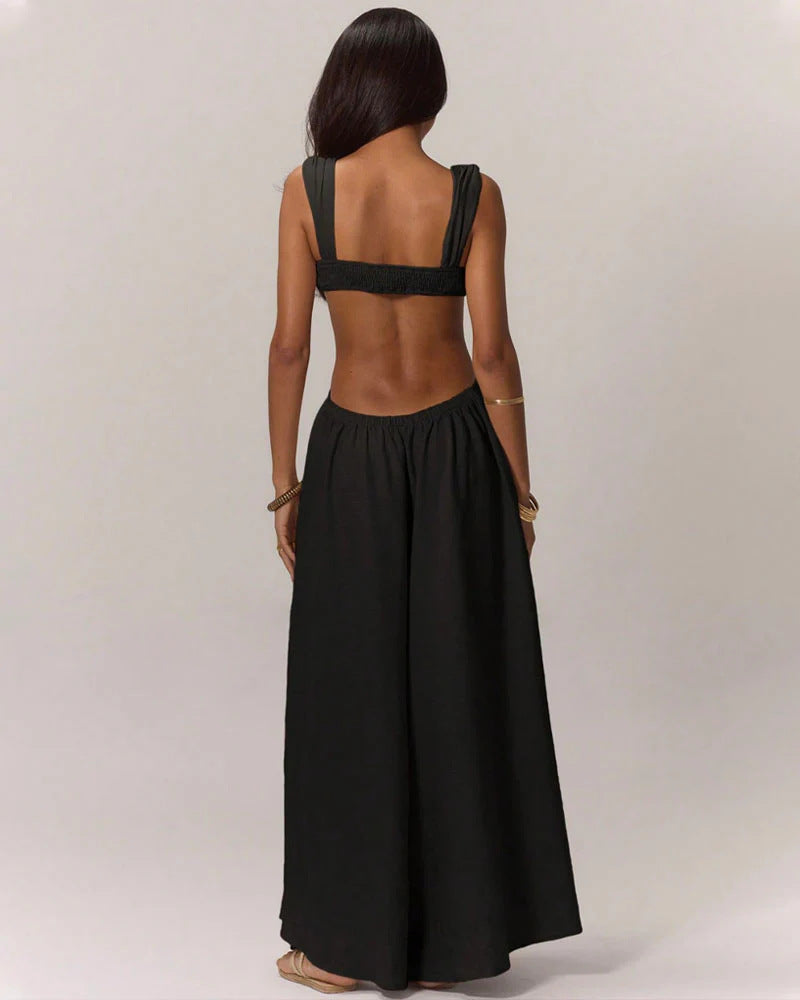 A European And American Leisure Tied Spaghetti-strap Trendy Jumpsuit free delivery