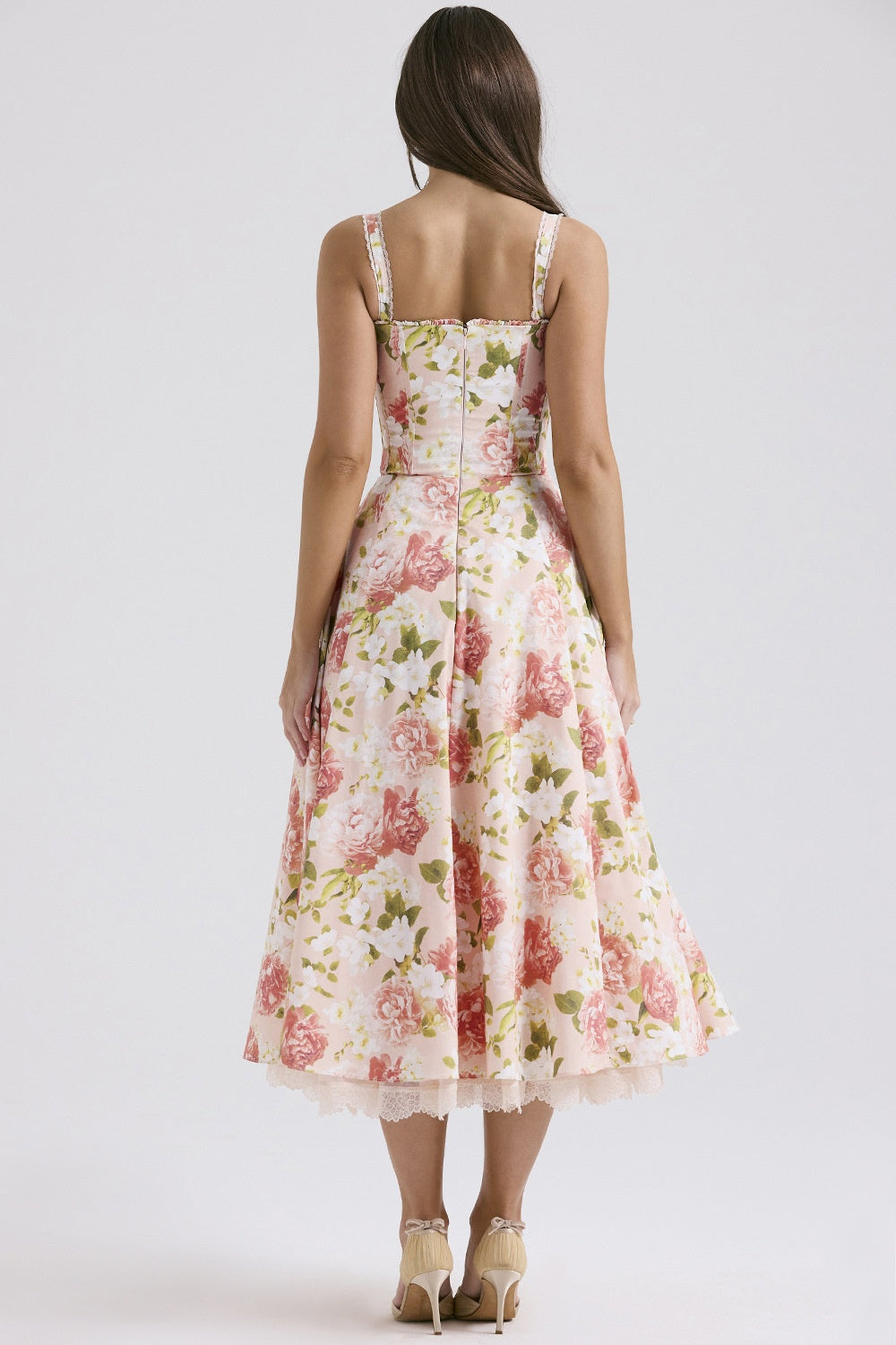 A Floral Series French Strap Gentle Dress free delivery