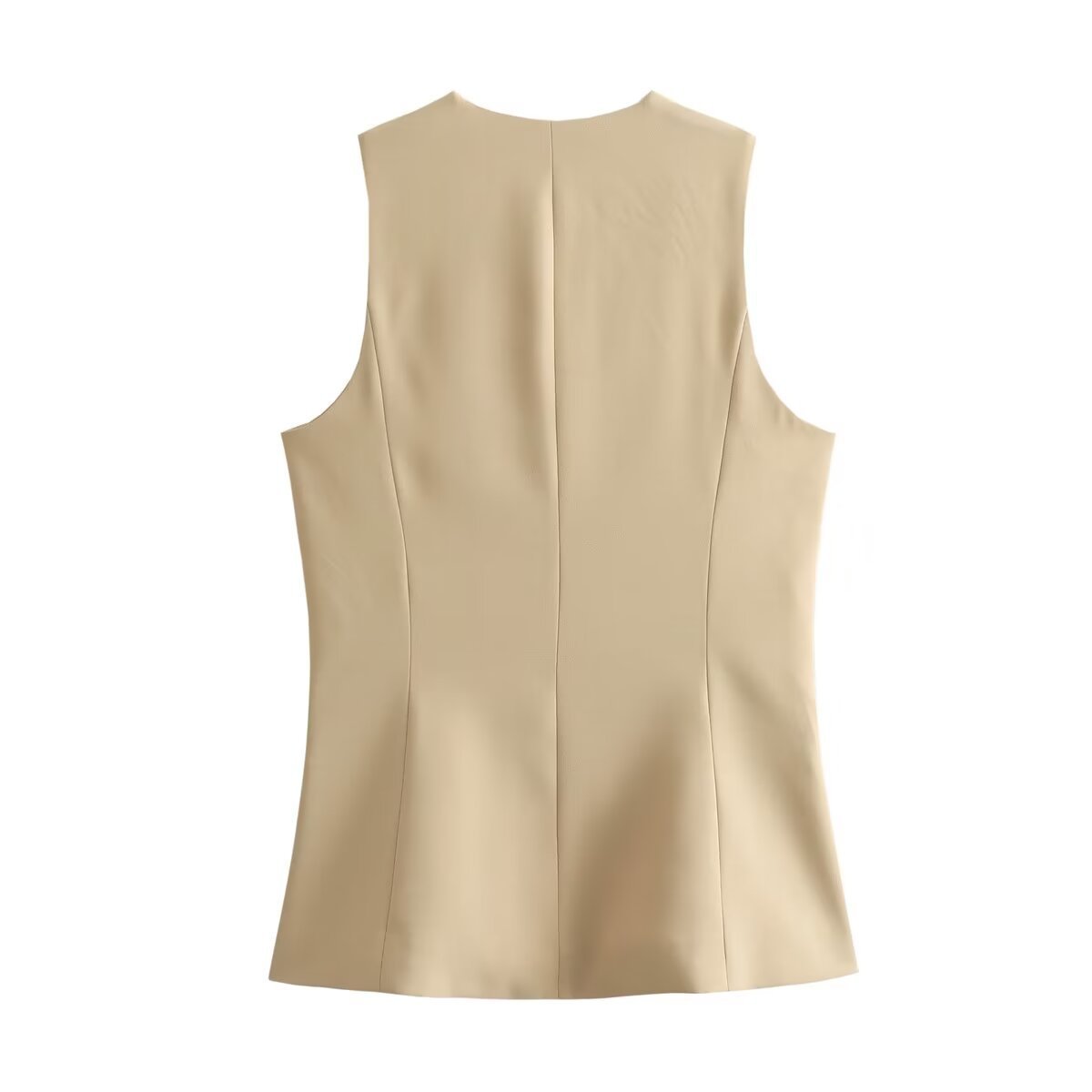 Sleeveless Long Vest Skirt Suit