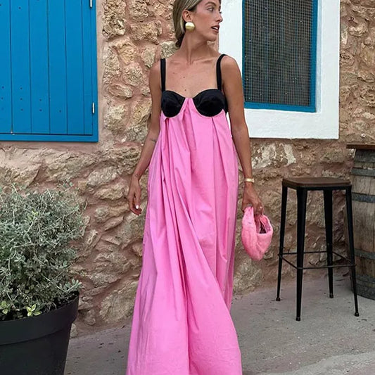 Women's Fashion Backless Sleeveless Sling Dress free delivery