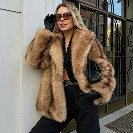Street Fur Coat Short Women's Top Warm free delivery