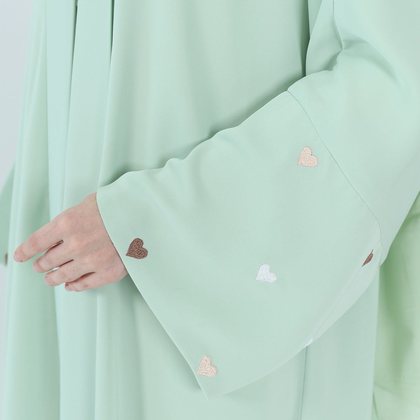 A Dubai Love Embroidered Elegant Cardigan Robe - Luxury Women's Fashion with Free Delivery