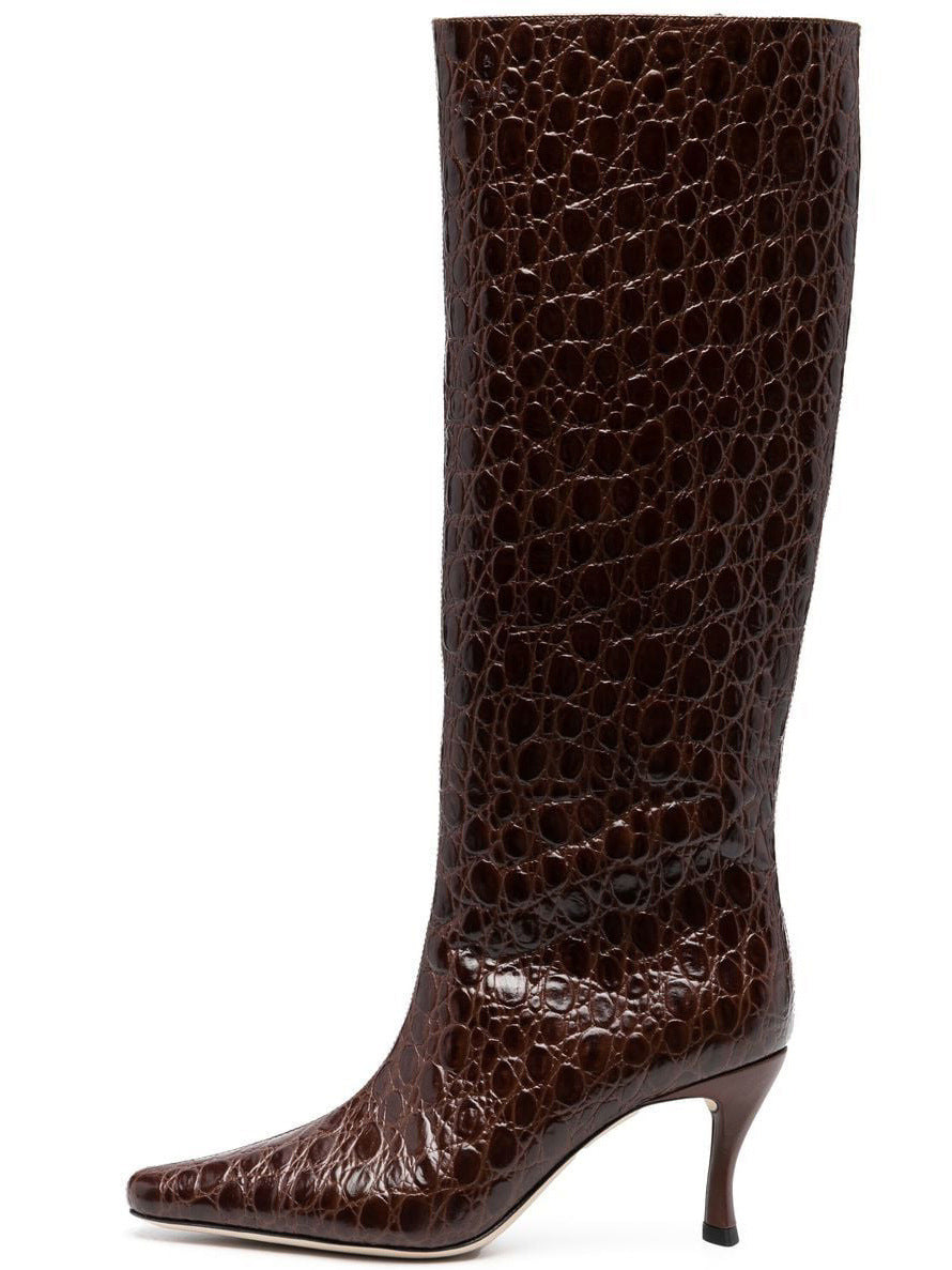 A New Style Square Head Cowboy Boot Women free delivery