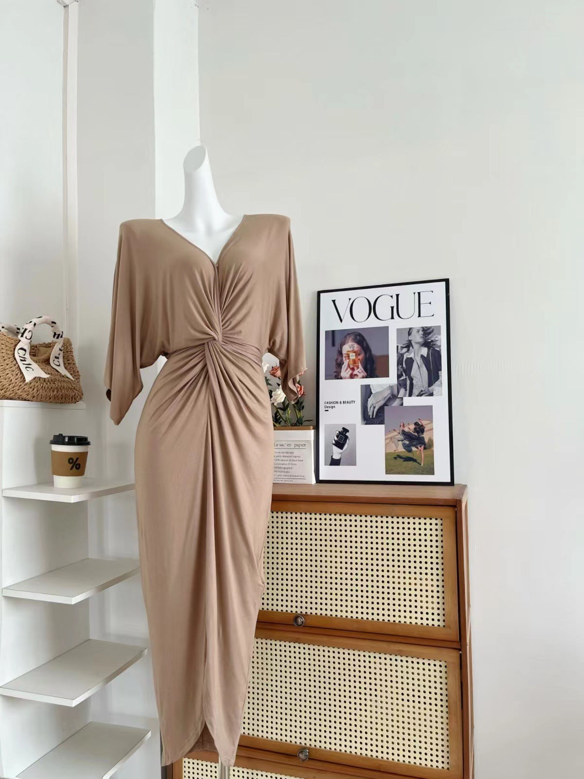 Summer Lazy Dress French Elegant Knitted Dress free delivery
